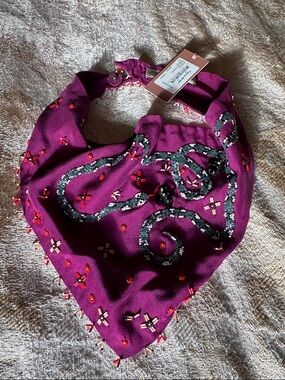 MIgnonne Gavigan Snake Beaded Bandana Scarf Necklace